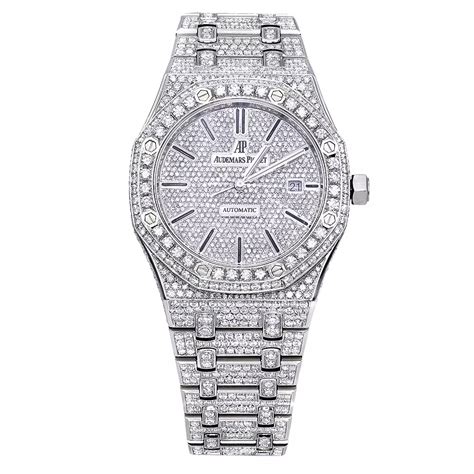 fully iced out ap watch|audemars piguet iced out watch.